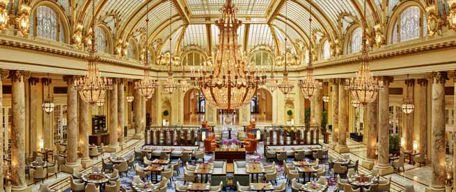 Lobby of the Palace Hotel in San Francisco